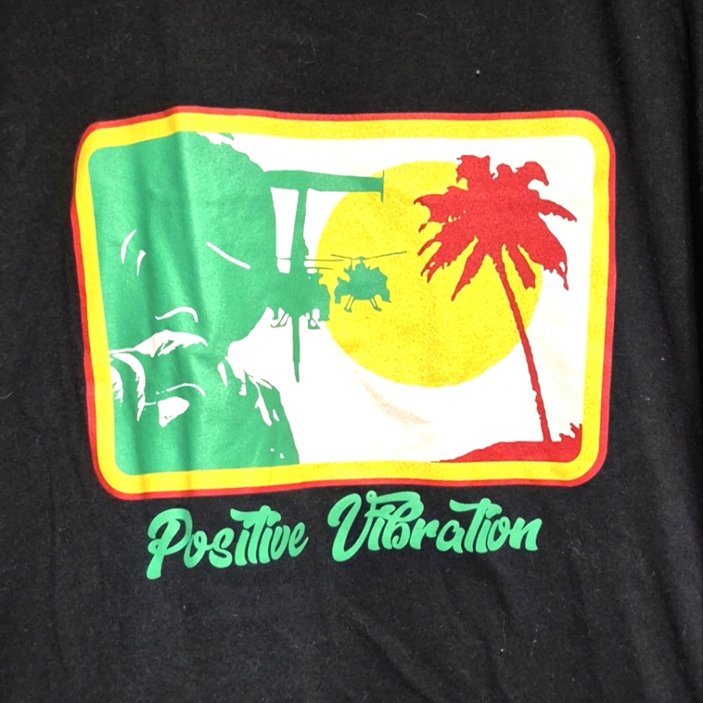 30 Seconds Out Black Graphic Tee Little Bird Positive Vibration Print
